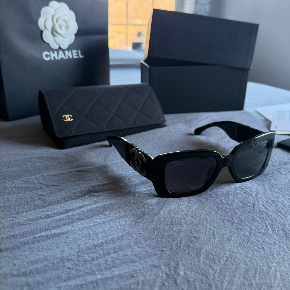 100% Authentic Chanel Black Sunglasses
